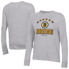 Boston Bruins Champion Women's Core Long Sleeve T-Shirt - Gray | NHL near me