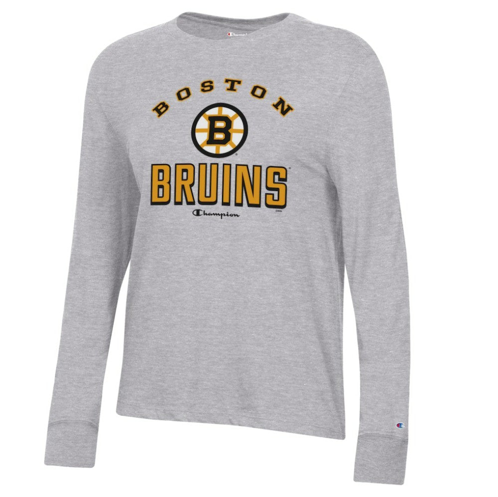 Boston Bruins Champion Women's Core Long Sleeve T-Shirt - Gray | NHL near me