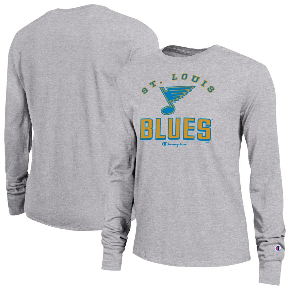 St. Louis Blues Champion Women's Core Long Sleeve T-Shirt - Gray | NHL on sale