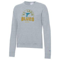 St. Louis Blues Champion Women's Powerblend Fleece Sweatshirt - Gray | NHL Clearance