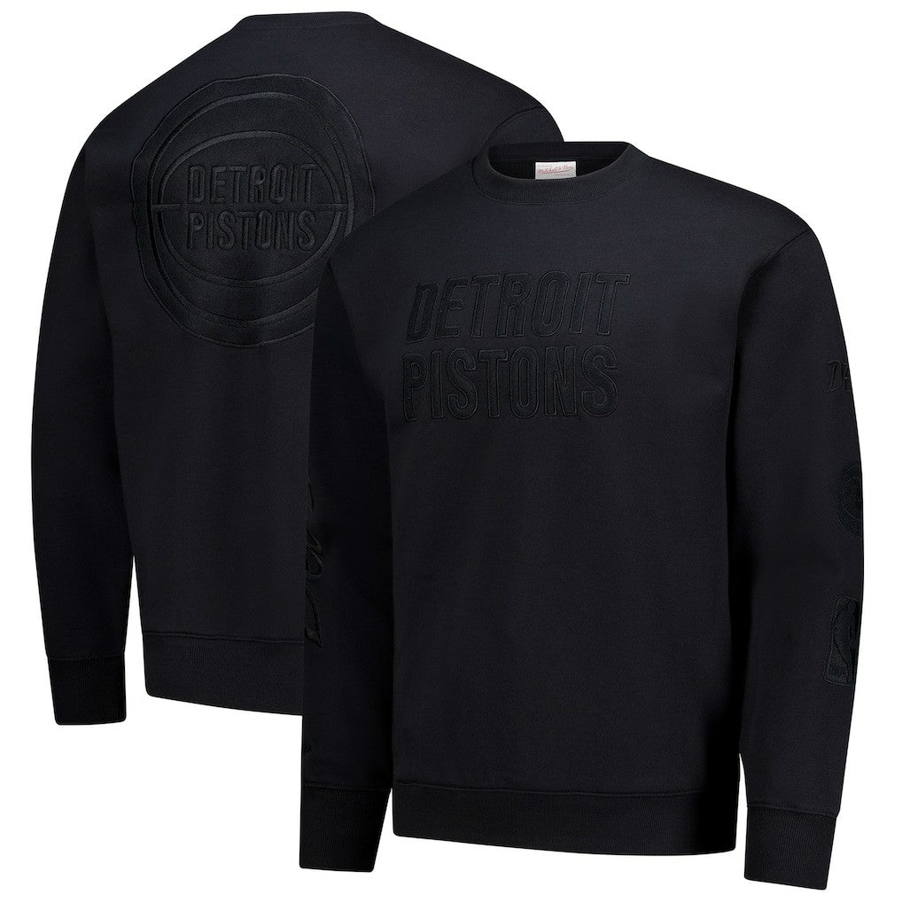 Mitchell & Ness Detroit Pistons Phantom Fleece Sweatshirt Black