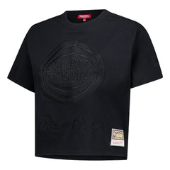 Mitchell & Ness Detroit Pistons Women's Phantom Cropped T-Shirt Black