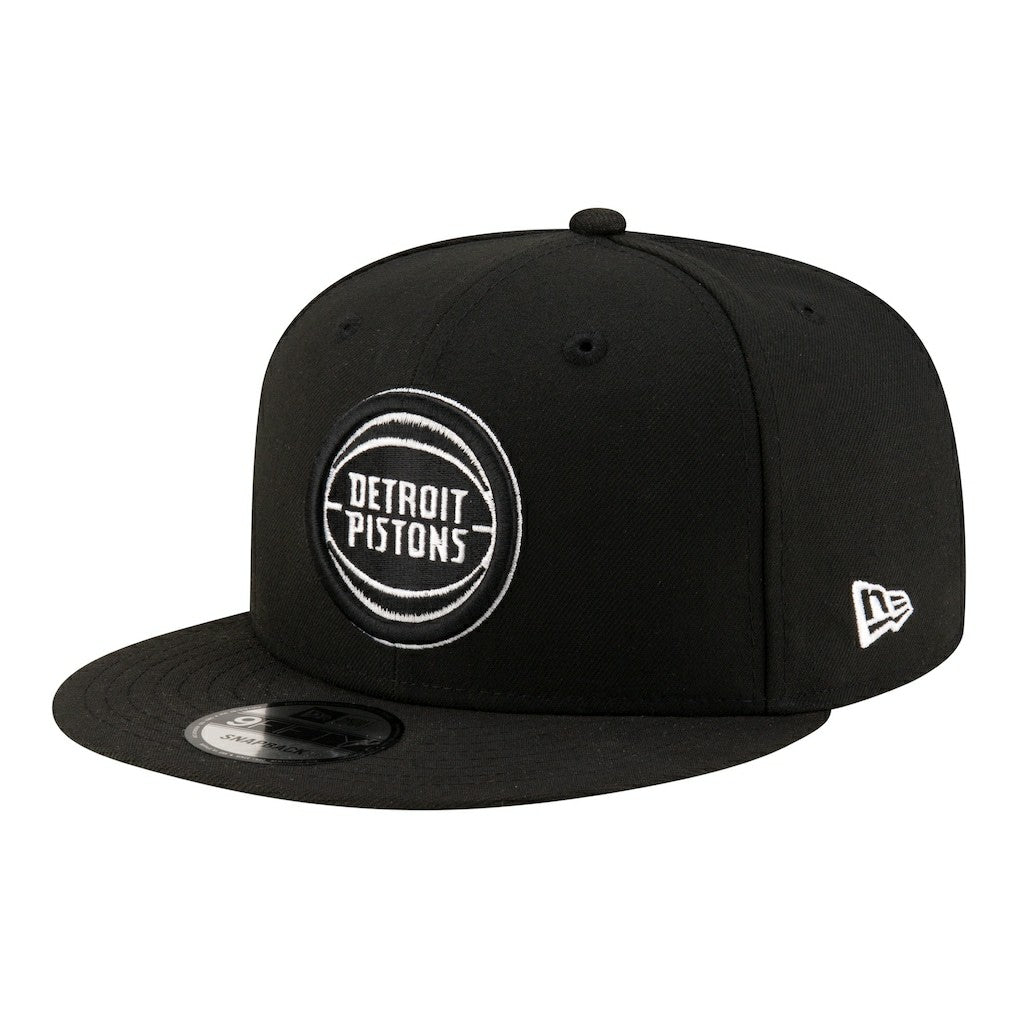 New Era Detroit Pistons Team 9FIFTY Snapback Hat Black/White