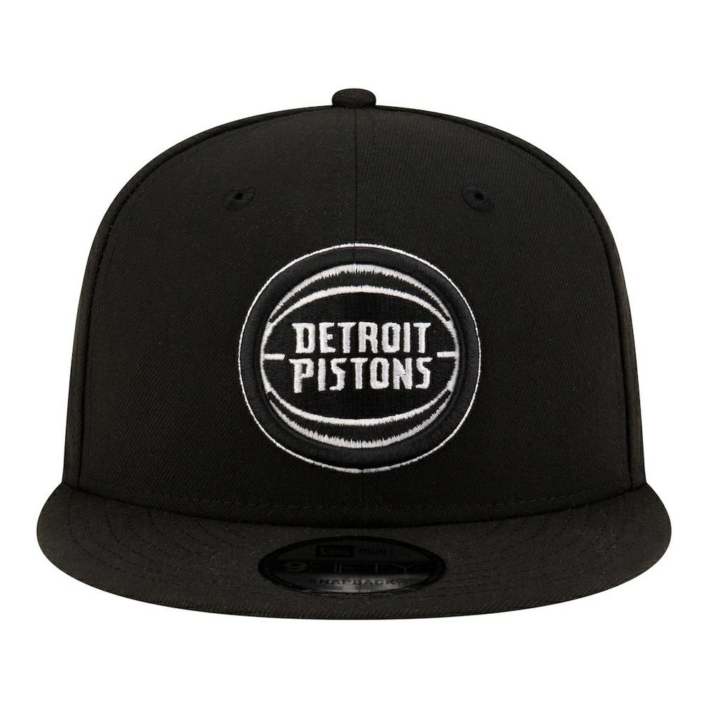 New Era Detroit Pistons Team 9FIFTY Snapback Hat Black/White