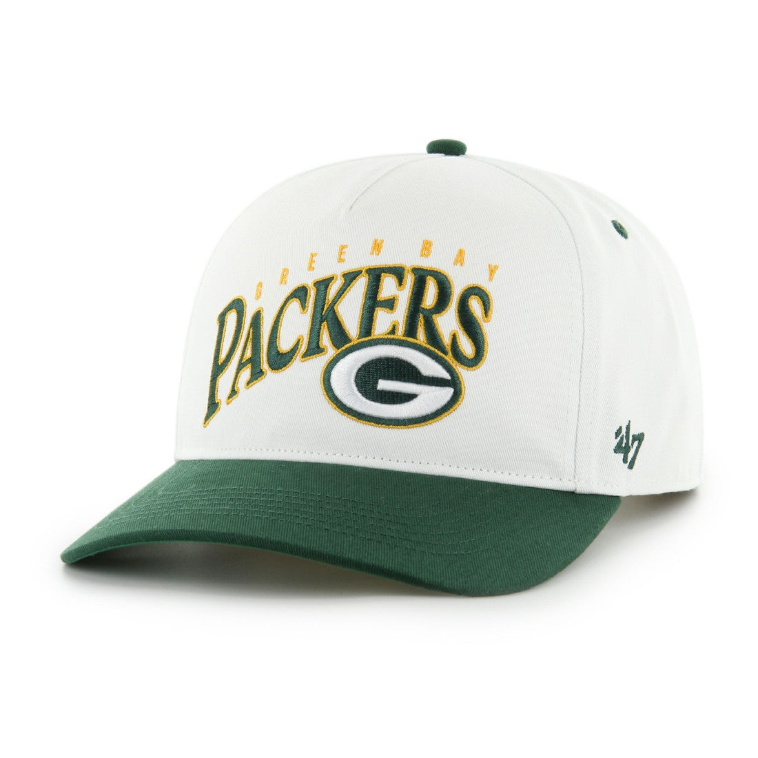 Green Bay Packers '47 Soar Relaxed Hitch Adjustable Hat - White - 47 brand