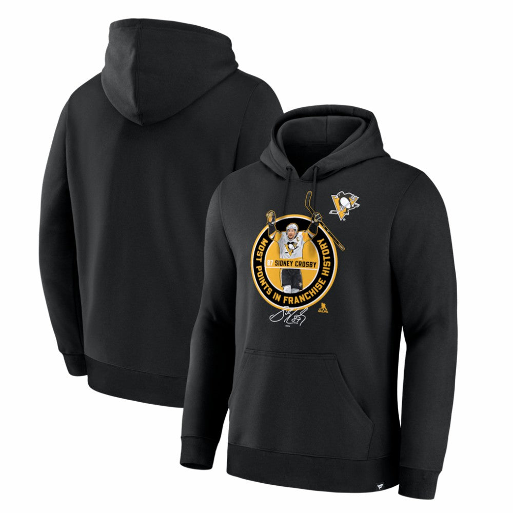 Sidney Crosby Pittsburgh Penguins Most Points in Franchise History Hoodie - Black | NHL sale