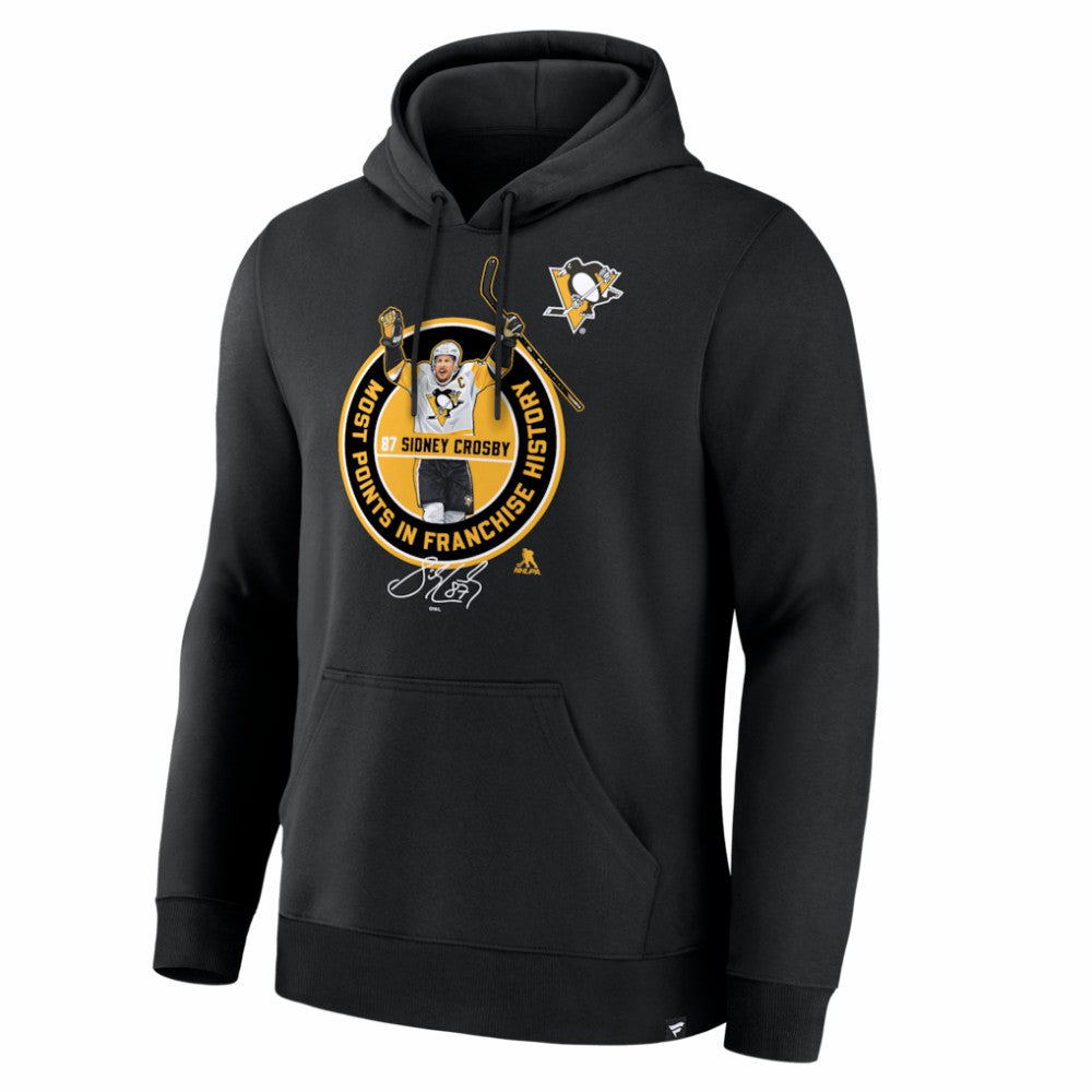 Sidney Crosby Pittsburgh Penguins Most Points in Franchise History Hoodie - Black | NHL sale