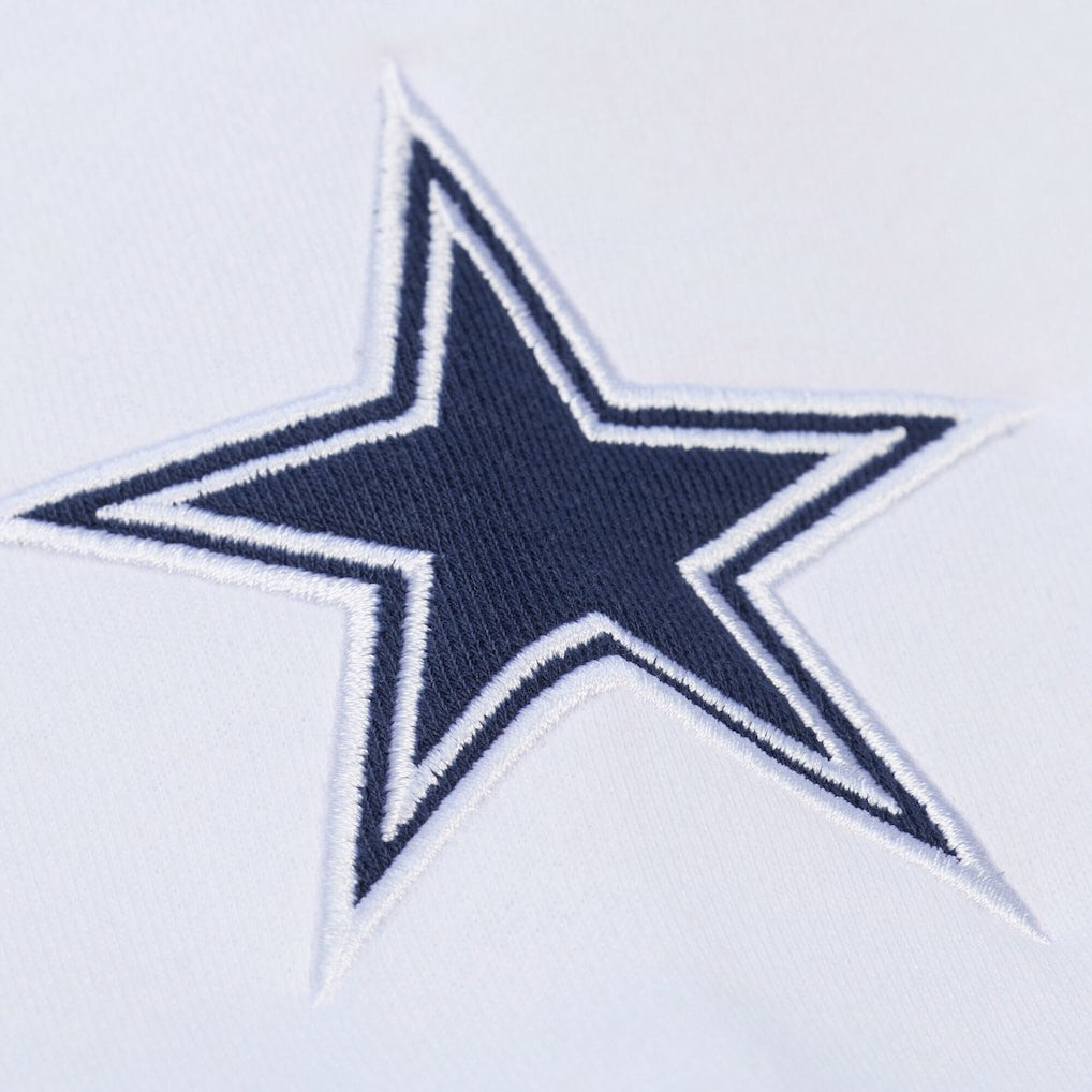 Dallas Cowboys White Out Fleece Sweatshirt - White - Mitchell & Ness