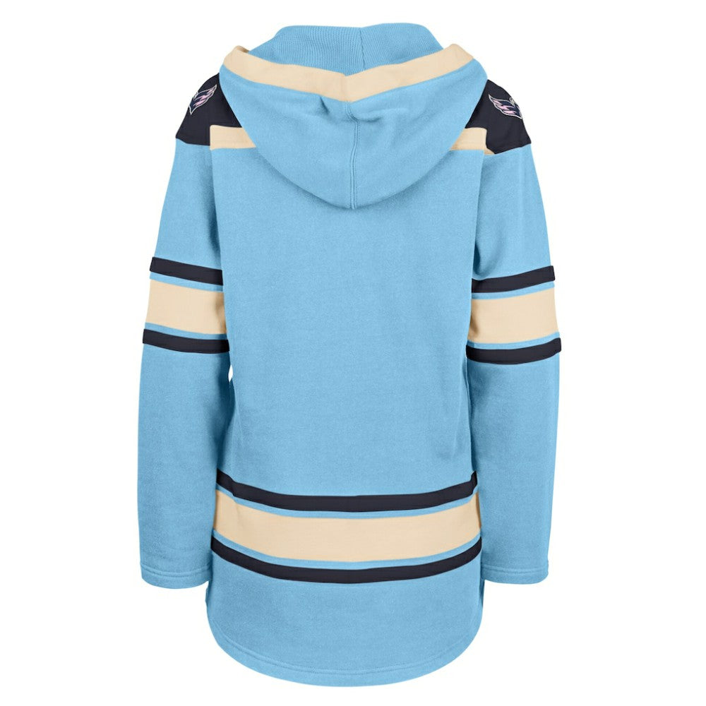 Washington Capitals '47 Women's Superior Lacer Pullover Hoodie - Light Blue | 47 brand Lifestyle