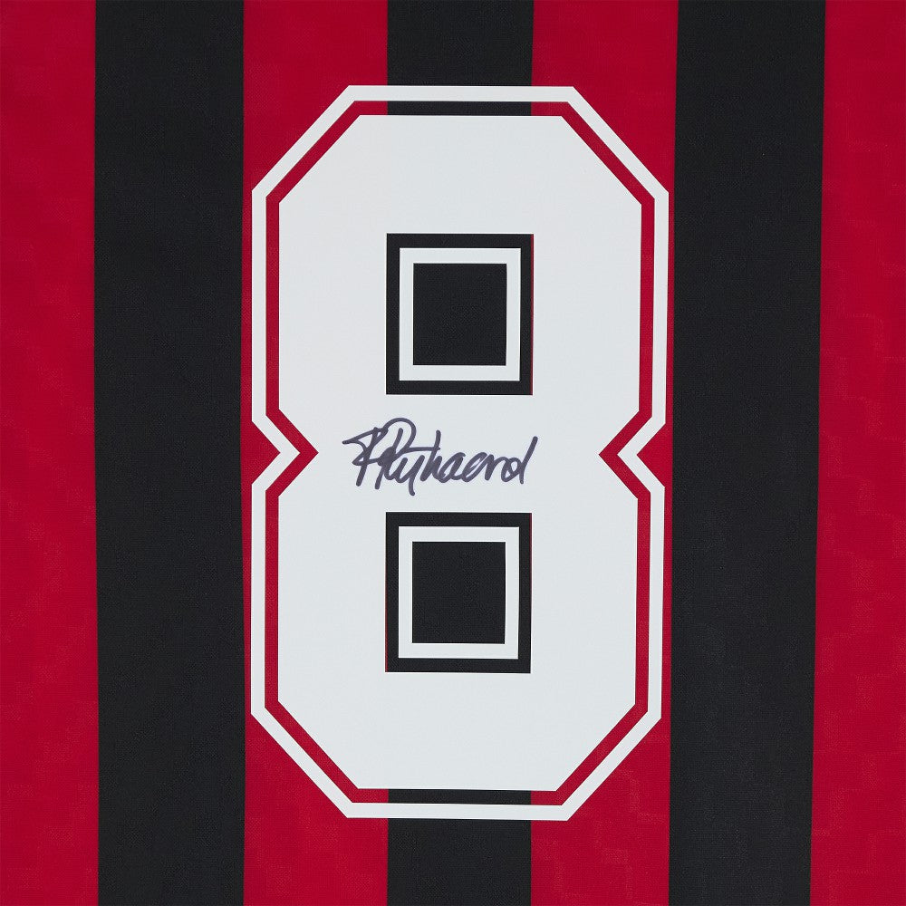 Frank Rijkaard AC Milan Autographed Red/Black Home Jersey Icons
