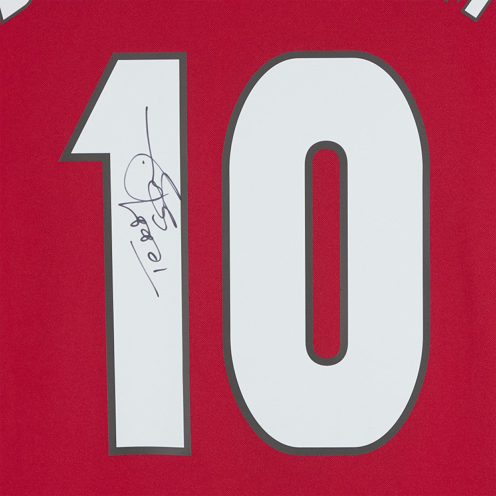 Adidas - Teddy Sheringham Manchester United Autographed 1999 Red UEFA Champions League Home Jersey - Icons