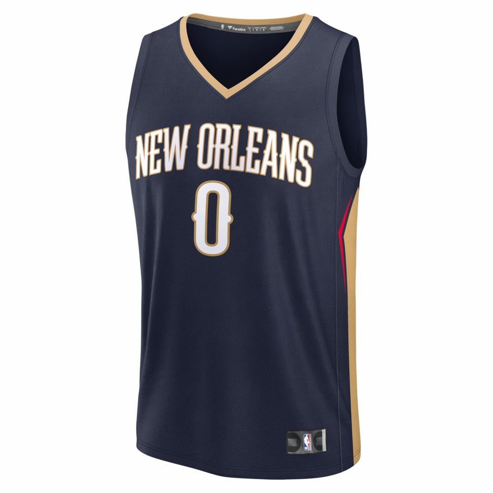 Fanatics Jeremiah Fears New Orleans Pelicans Fast Break Replica Jersey Navy Icon Edition