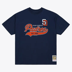 San Diego Padres Mitchell & Ness Script Sweep Arch T-Shirt Outlet
