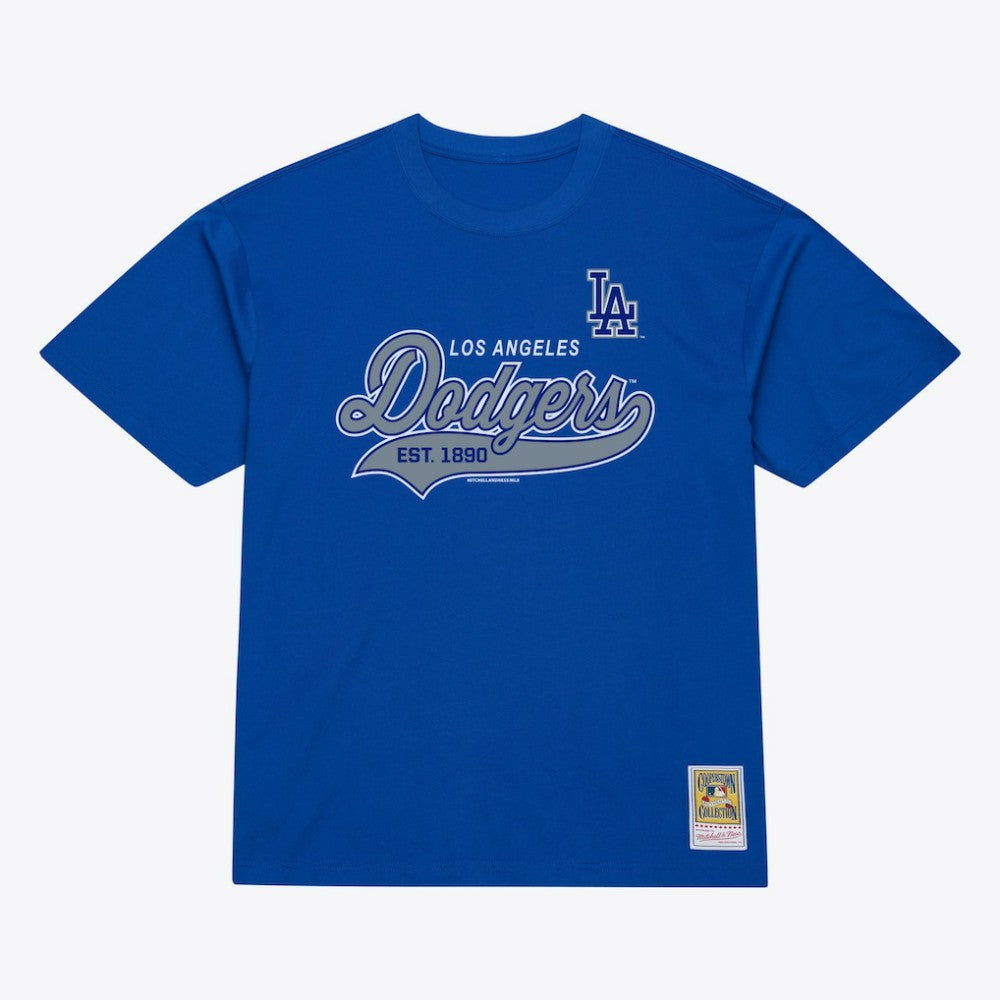 Los Angeles Dodgers Mitchell & Ness Script Sweep Arch T-Shirt Outlet