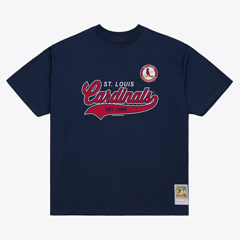 St. Louis Cardinals Mitchell & Ness Script Sweep Arch T-Shirt Online