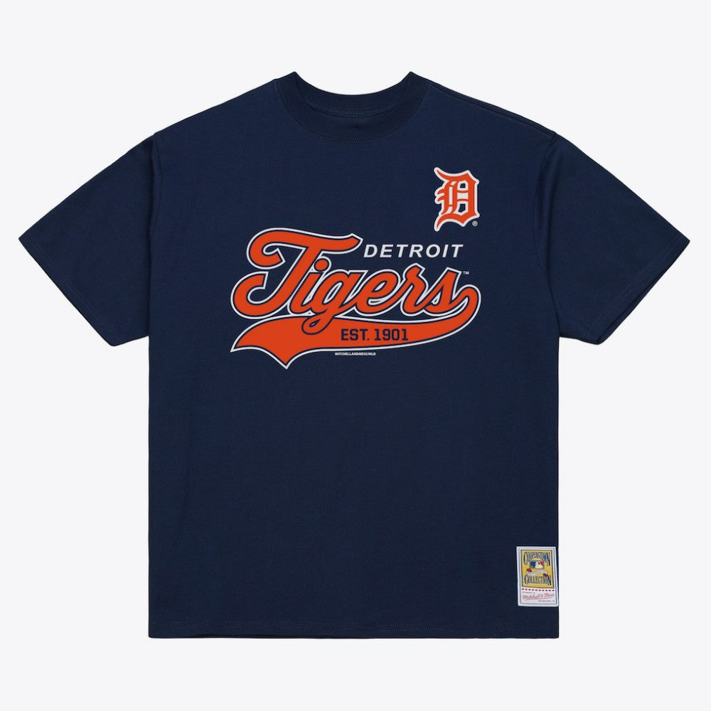 Detroit Tigers Mitchell & Ness Script Sweep Arch T-Shirt Sale