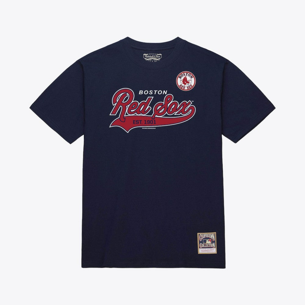 Boston Red Sox Mitchell & Ness Script Sweep Arch T-Shirt Online