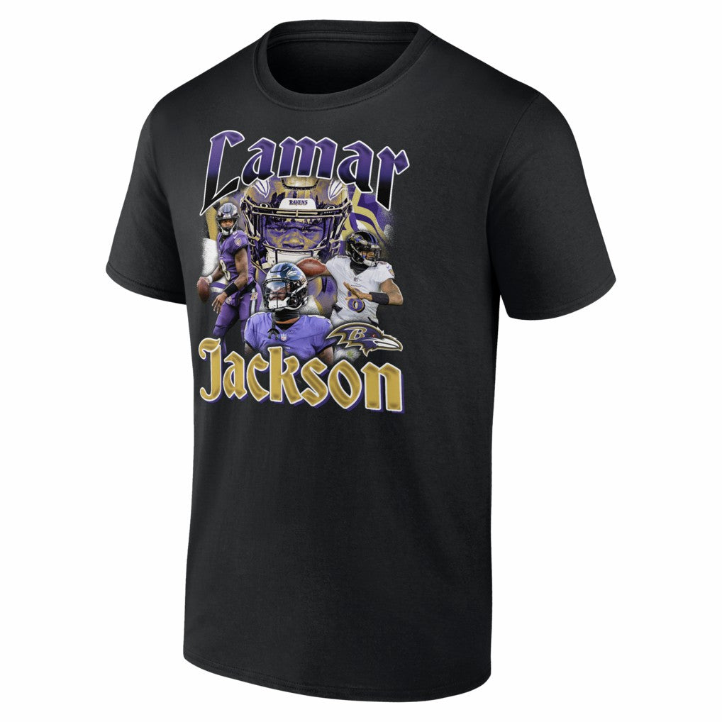 Lamar Jackson Baltimore Ravens Notorious T-Shirt - Black - NFL