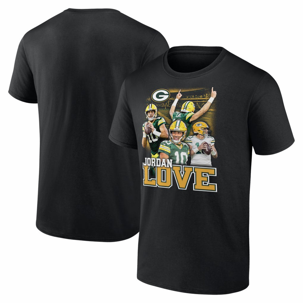 Jordan Love Green Bay Packers Notorious T-Shirt - Black - NFL