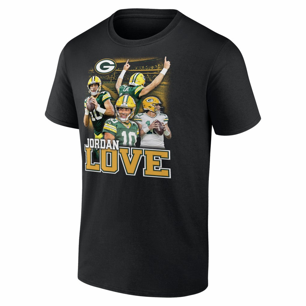 Jordan Love Green Bay Packers Notorious T-Shirt - Black - NFL