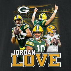 Jordan Love Green Bay Packers Notorious T-Shirt - Black - NFL