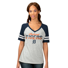 Detroit Tigers G-III 4Her by Carl Banks Women's Goal Line Raglan V-Neck T-Shirt for sale