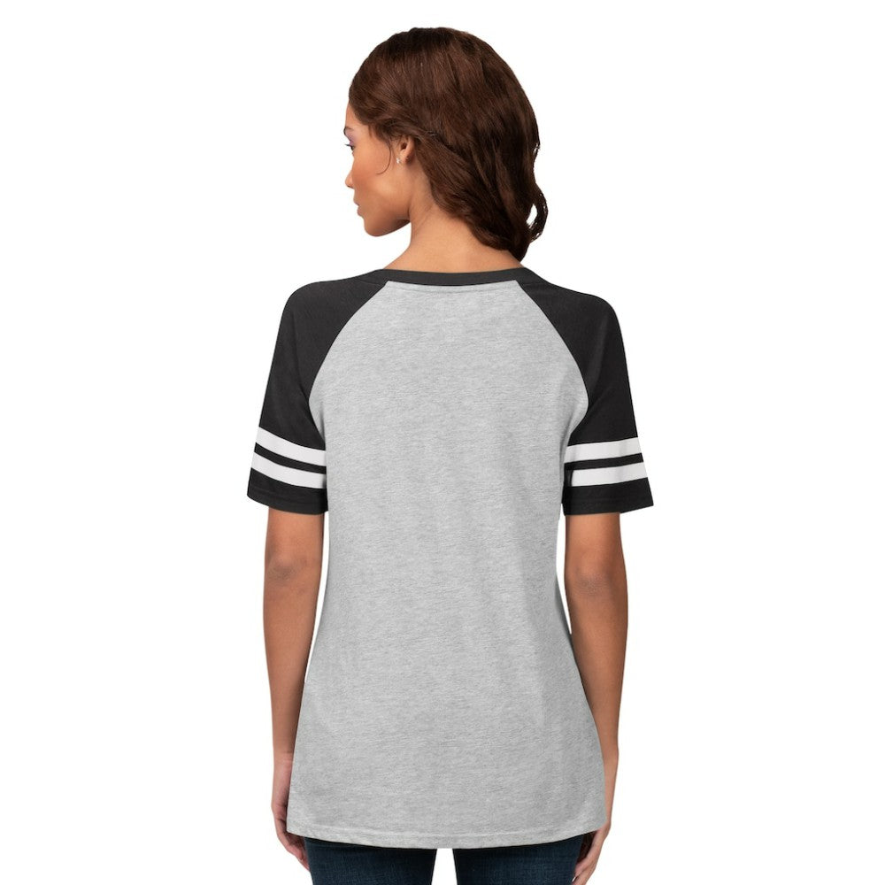 Baltimore Orioles G-III 4Her by Carl Banks Women's Goal Line Raglan V-Neck T-Shirt Outlet
