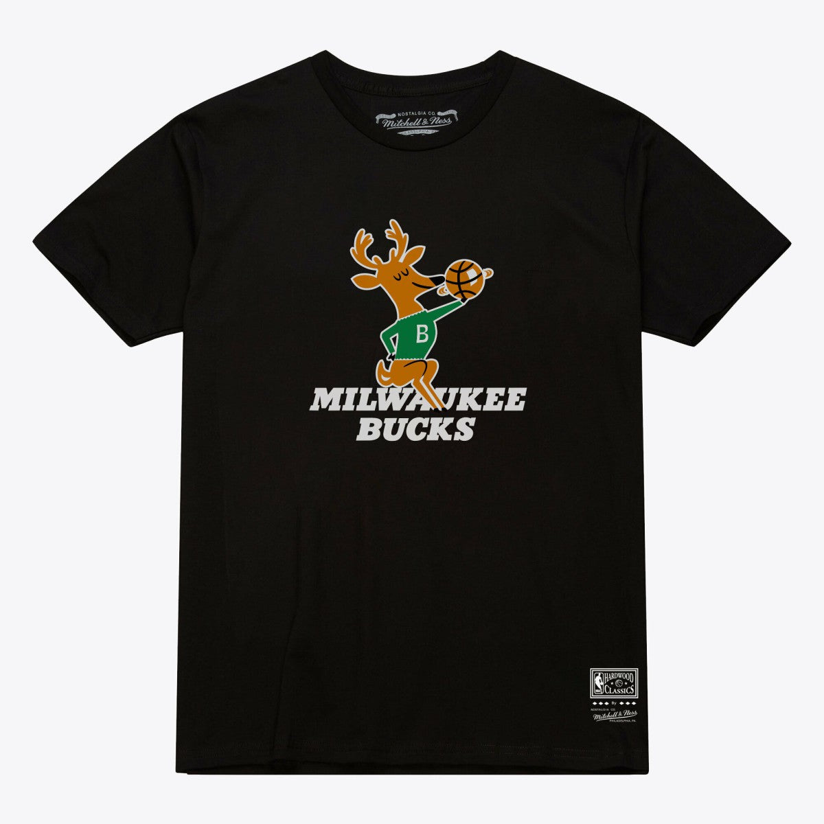 Mitchell & Ness Milwaukee Bucks Unisex Hardwood Classics Arch T-Shirt Black