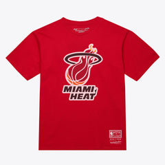 Mitchell & Ness Miami Heat Unisex Hardwood Classics Arch T-Shirt Red