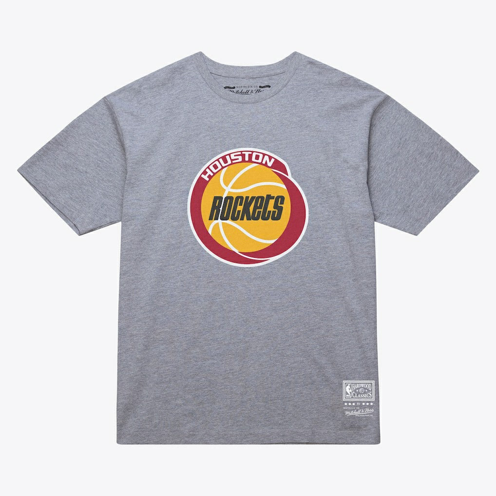 Mitchell & Ness Houston Rockets Unisex Hardwood Classics Arch T-Shirt Heather Gray