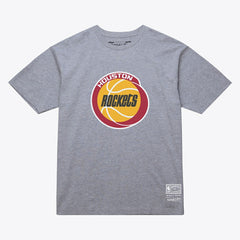 Mitchell & Ness Houston Rockets Unisex Hardwood Classics Arch T-Shirt Heather Gray