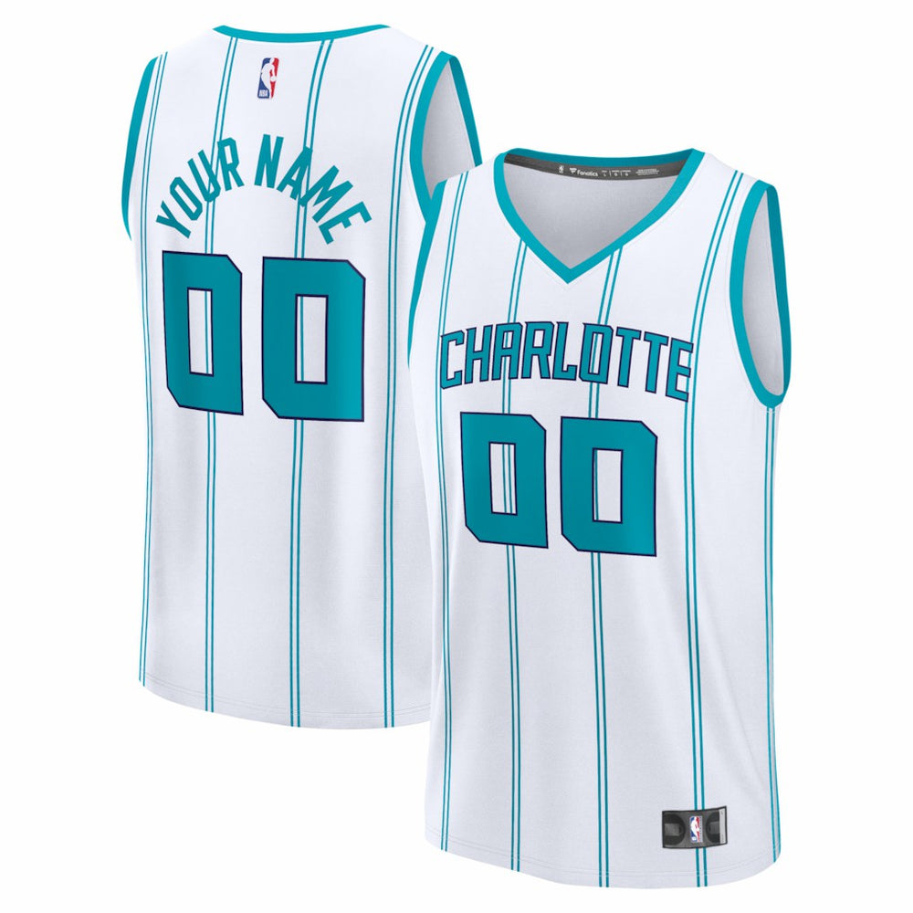Fanatics Charlotte Hornets Youth Fastbreak Custom Jersey Association Edition White