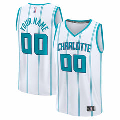 Fanatics Charlotte Hornets Youth Fastbreak Custom Jersey Association Edition White