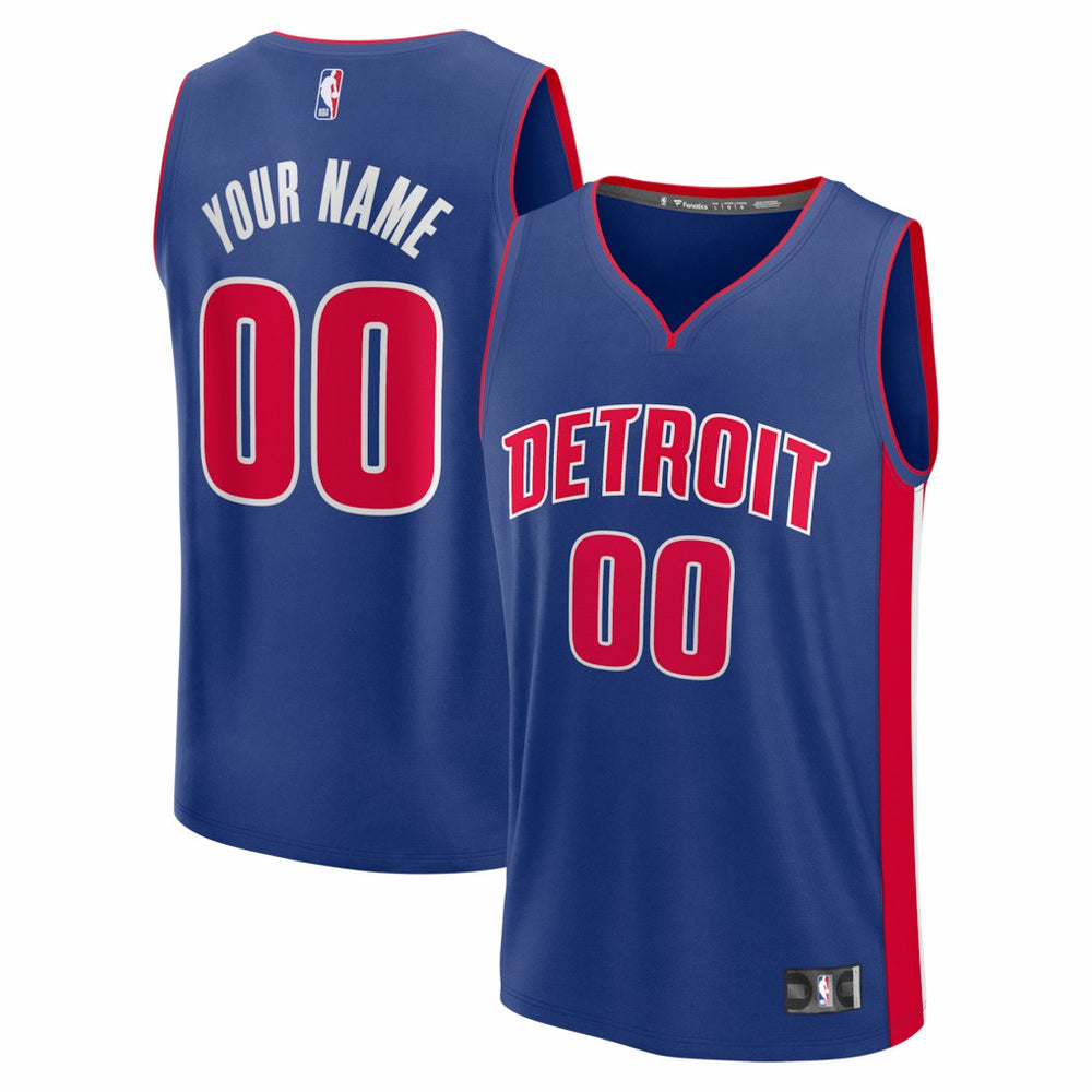 Fanatics Detroit Pistons Youth Fastbreak Custom Jersey Icon Editi- Blue