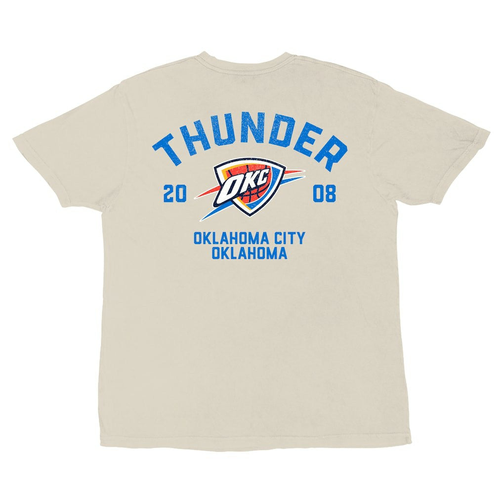 Oklahoma City Thunder Stadium Essentials Unisex Get Back Vintage T-Shirt White