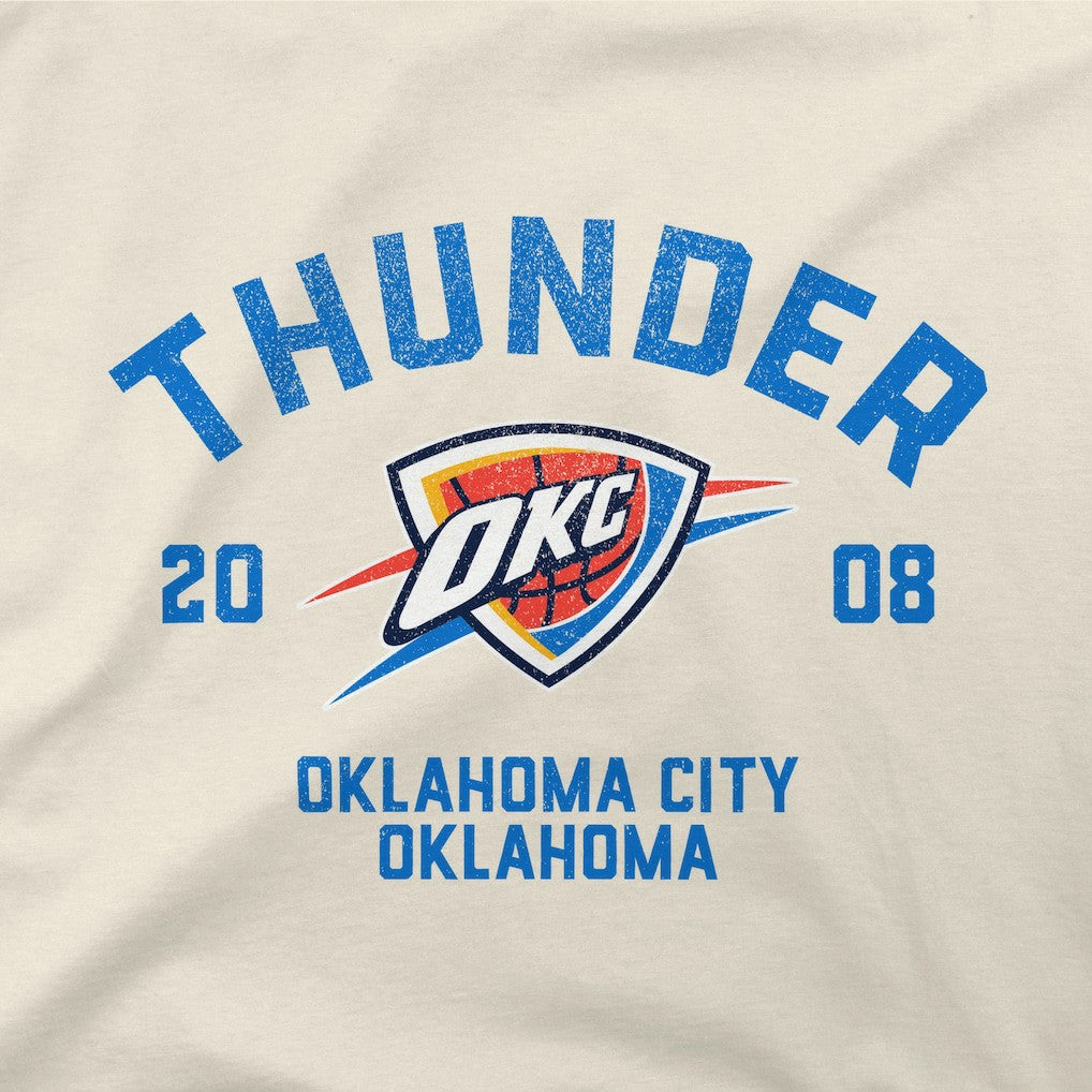 Oklahoma City Thunder Stadium Essentials Unisex Get Back Vintage T-Shirt White