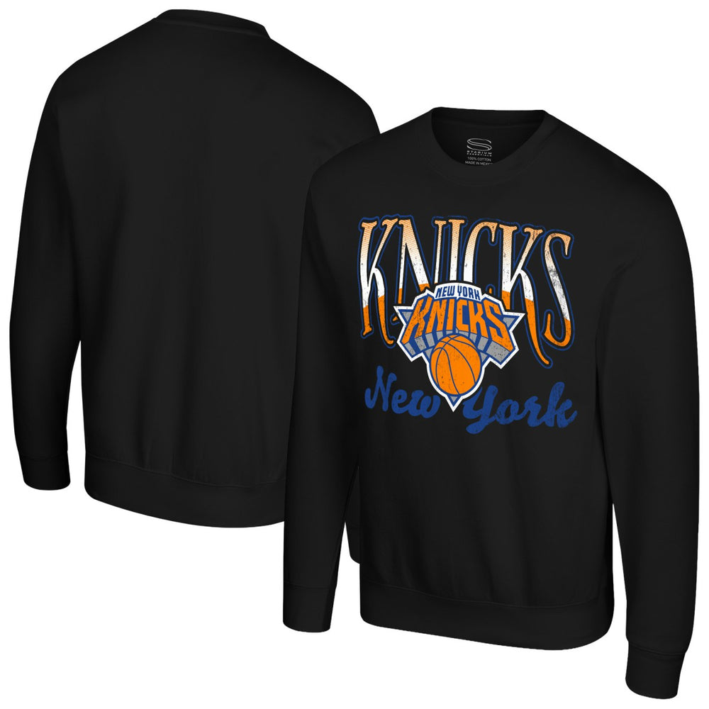 New York Knicks Stadium Essentials Unisex Sky High Fleece Sweatshirt Black