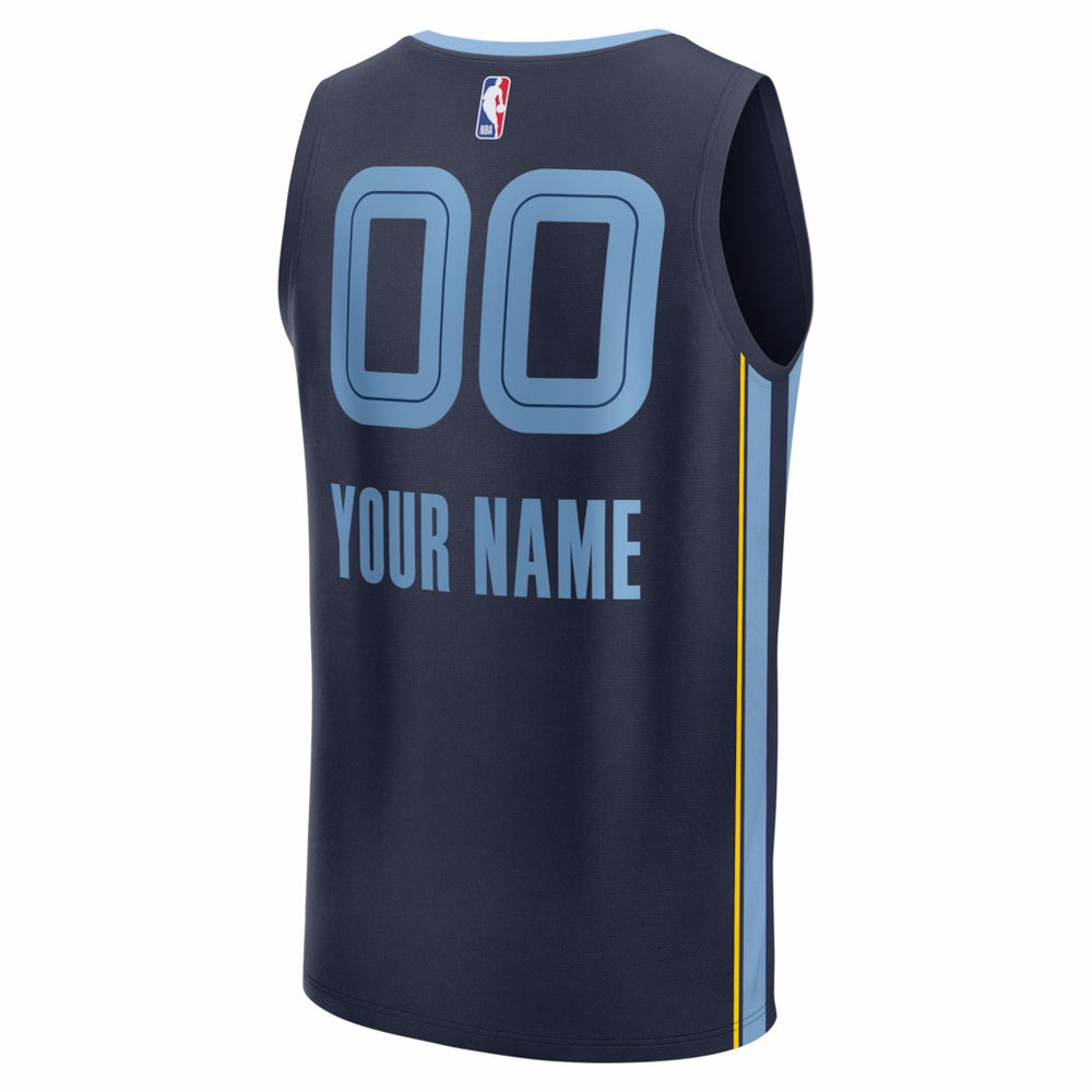 Fanatics Memphis Grizzlies Youth Fastbreak Custom Jersey Icon Edition Navy