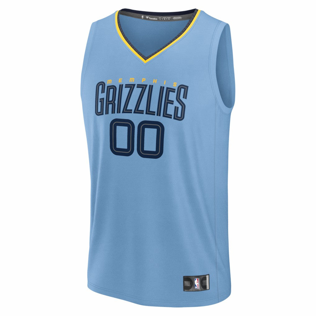 Fanatics Memphis Grizzlies Youth Fastbreak Custom Jersey Statement Edition Light Blue