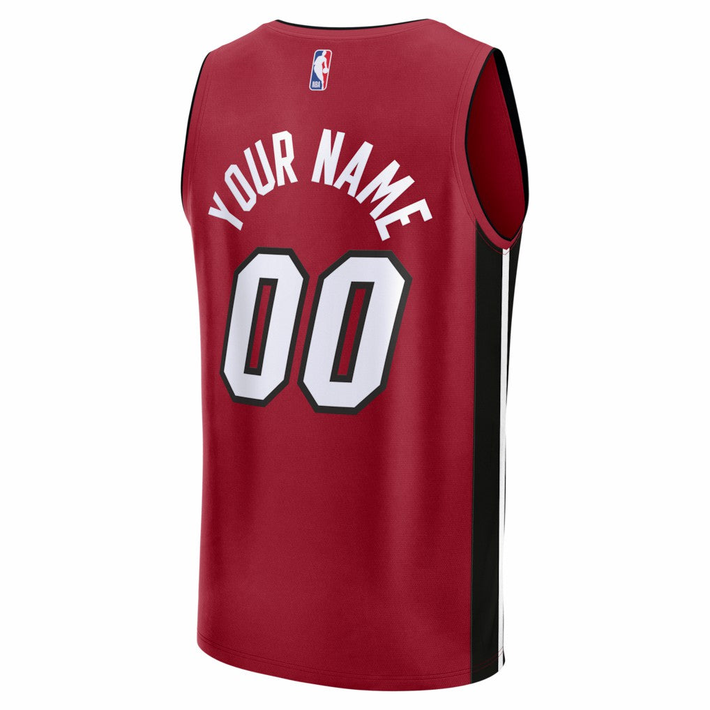 Fanatics Miami Heat Fastbreak Custom Jersey Statement Edition Red