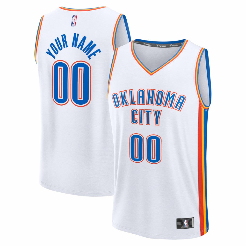 Fanatics Oklahoma City Thunder Youth Fastbreak Custom Jersey Association Edition White