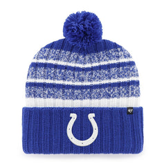 Indianapolis Colts '47 Tavern Cuffed Knit Hat with Pom - Royal/White - 47 brand