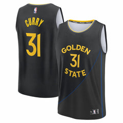Fanatics Seth Curry Golden State Warriors Fast Break Replica Player Jersey Statement Editi- Black