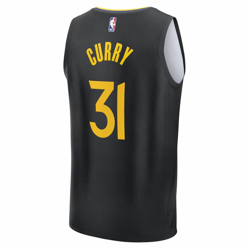 Fanatics Seth Curry Golden State Warriors Fast Break Replica Player Jersey Statement Editi- Black