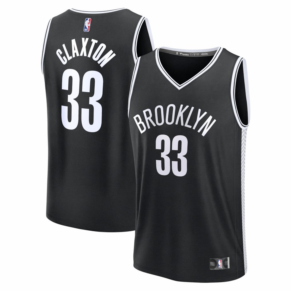 Fanatics Nic Claxton Brooklyn Nets Fast Break Replica Jersey Black Icon Edition