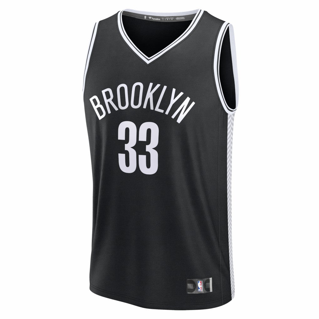 Fanatics Nic Claxton Brooklyn Nets Fast Break Replica Jersey Black Icon Edition
