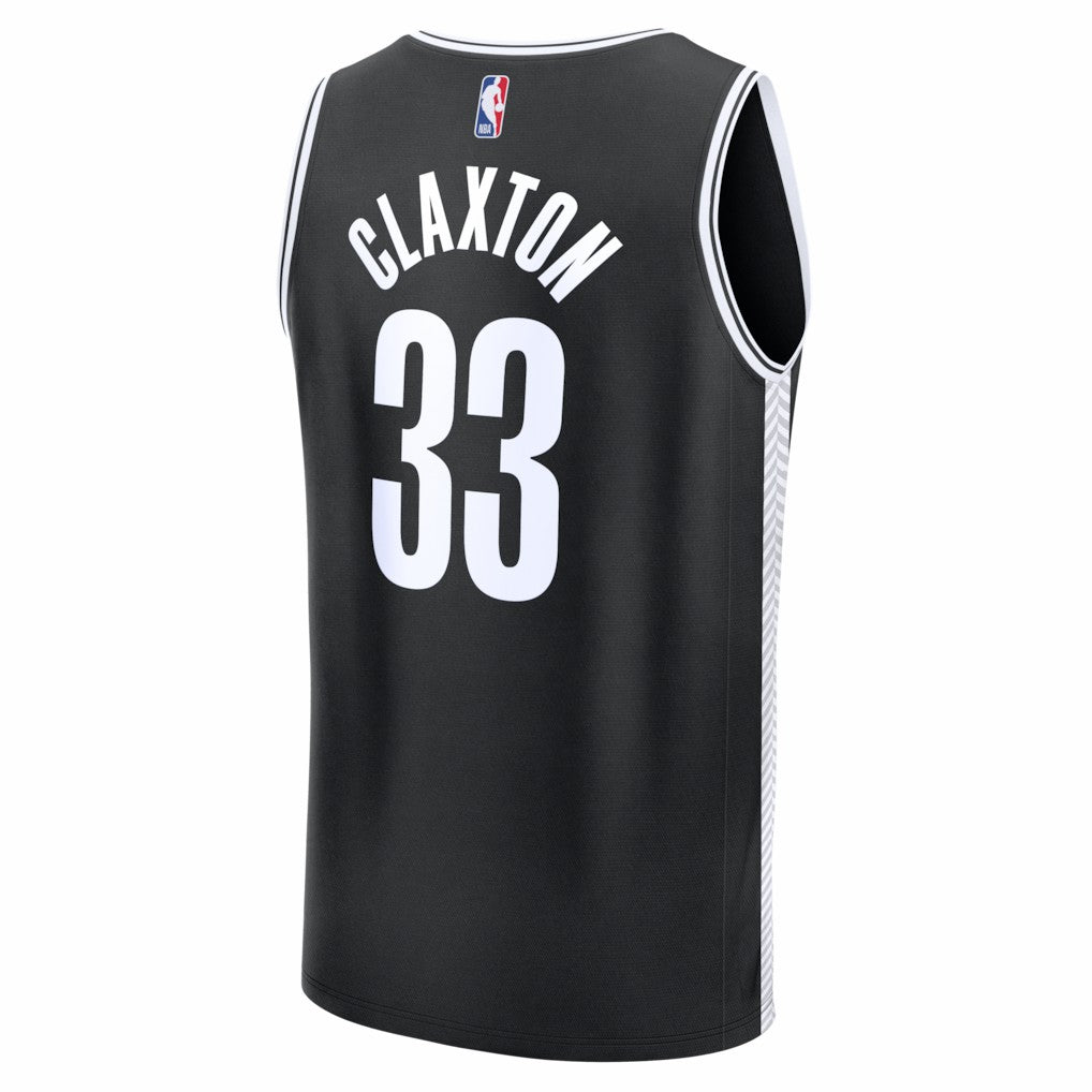 Fanatics Nic Claxton Brooklyn Nets Fast Break Replica Jersey Black Icon Edition