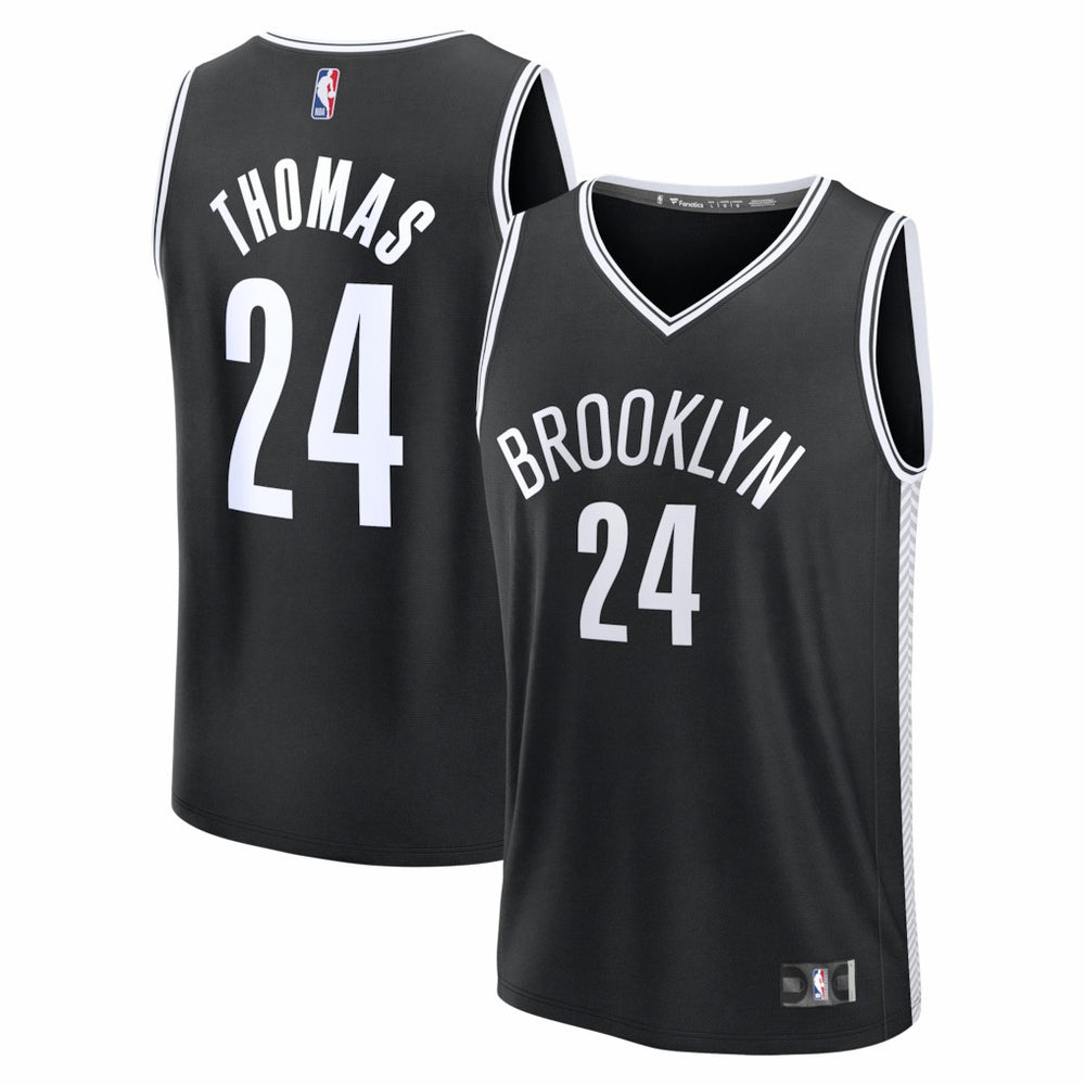 Fanatics Cam Thomas Brooklyn Nets Fast Break Replica Jersey Black Icon Edition