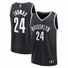 Fanatics Cam Thomas Brooklyn Nets Fast Break Replica Jersey Black Icon Edition