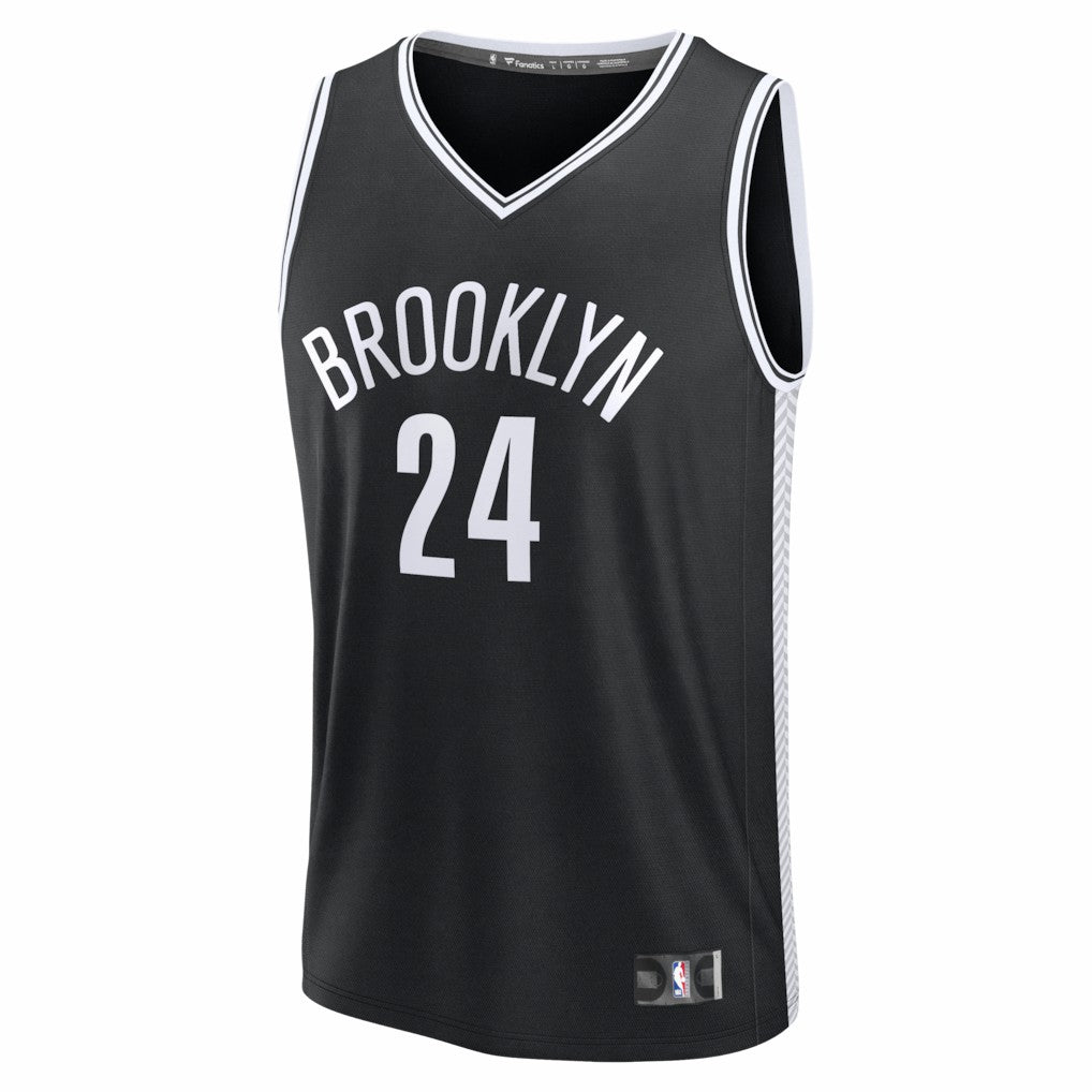 Fanatics Cam Thomas Brooklyn Nets Fast Break Replica Jersey Black Icon Edition